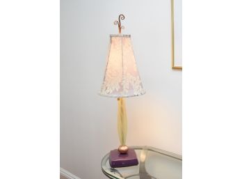 Eclectic Art Glass Table Lamp, 30' H