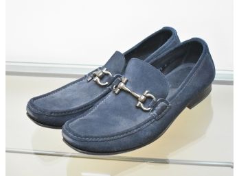Salvatore Feragamo, Men's Fiordi Suede Loafers With Gancini Bit, 11.5 (Retail $595)