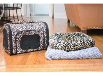 Small Pet Carrier And Two Beds