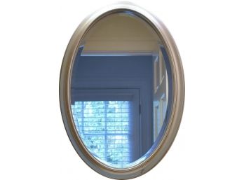 Beveled Oval Metallic Frame Mirror 21x31