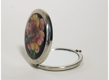 Very Unique Dimensional Foil Inlay Top Compact Mirror