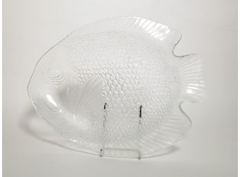 Vintage Arcoroc France Large Glass Fish Platter