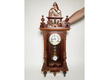 Vintage Antique Reproduction Wooden Wall Clock