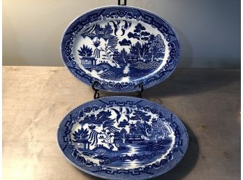 2 Serving Platters Made In Japan