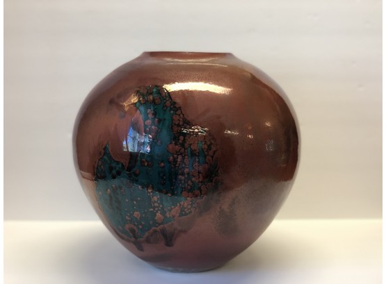 Mark Hines Signed And Numbered Glass Balloon Vase