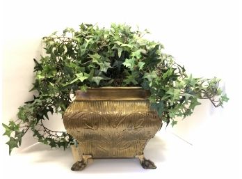 Brass Planter With Ivy