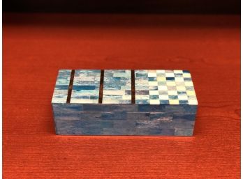 Vibrant Blue Capiz Shell Box By Kravet