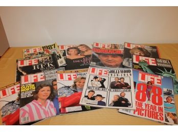 Grouping Of 11 Life Magazines From The 1980's