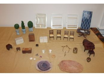Collection Of Dollhouse Furniture And Accessories