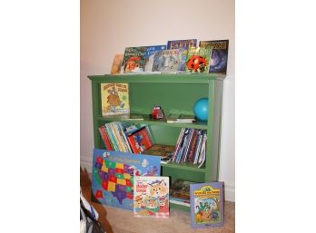 Collection Of Kids Books, Puzzles, Games Etc. - Shelving Unit Not Included