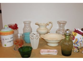 Large Grouping Of Glassware And Vases