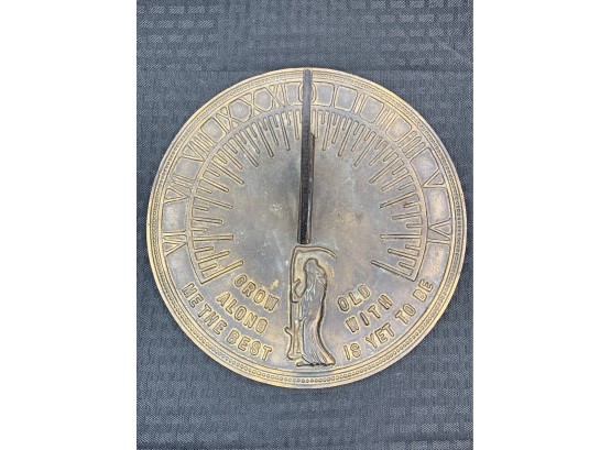 Beautiful Old Solid Brass Sundial