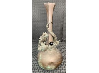 Antique Bronze Vase With Dragon