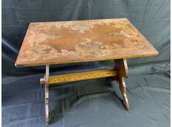Beautiful Antique Carved Trestle Table