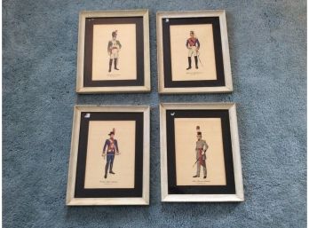 Vintage Set Of 4 Soldier Prints