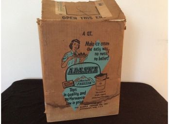 Antique Ice Cream Maker In Original Box