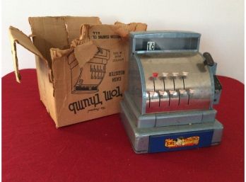 Antique Toy Cash Register With Original Box