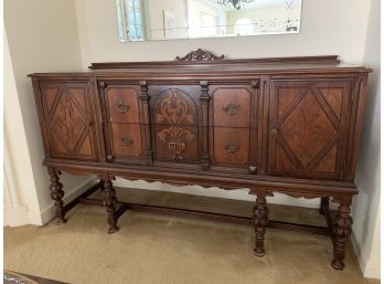 Aesthetic Movement Style Solid Wood Buffet With Contrasting Woods