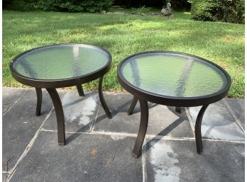 Pair Of Quality Patio Side Tables By Tropitone