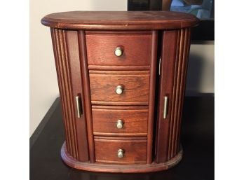 Wooden Three Drawer Jewelry Box