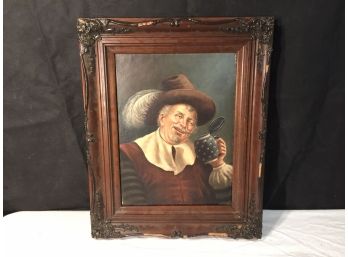 Oil On Canvas In Hardwood Frame