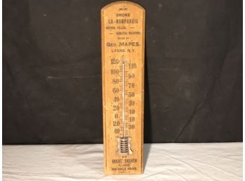 Vintage Thermometer With Cigar Advertising