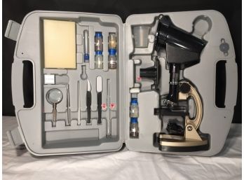 Microscope And Equipment In Carry Case
