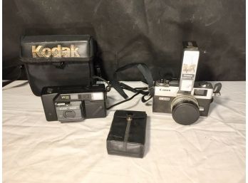 Vintage Canon And Kodak Cameras
