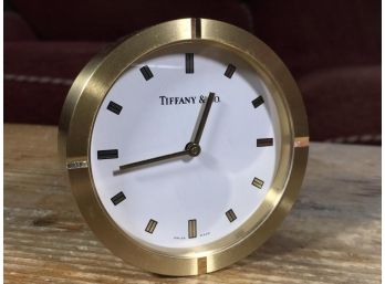 TIFFANY & Co. Brass Desk Clock 'Lehman Brothers' (Works Perfect - New Battery)