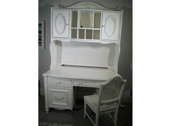 'Vintage Style' Painted Desk W/Matching Chair - Workstation ? Cupboard ? Desk ?