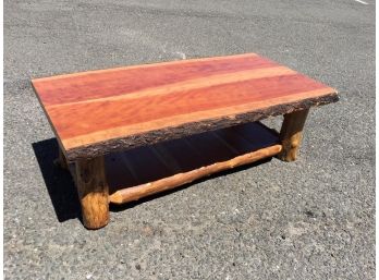 Incredible Wood Plank (Nakashima Style Plank) 'Live Edge' Cocktail Table (Paid $1900)