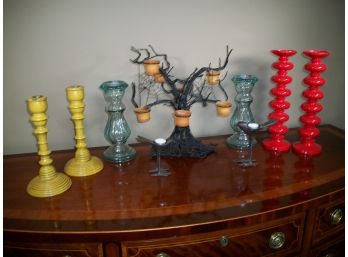 Large Lot Of Quality Candle Holders - Many Styles & Shapes - ALL FOR ONE BID !