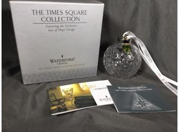 RARE New (Never Used) WATERFORD Times Square Collection 2000 Christmas Ornament