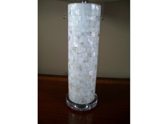 Nice Designer 'Lucite & Mother Of Pearl' Double Fixture Table Lamp  - GREAT !