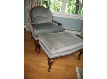 Incredible Oversized French Style Chair & Ottoman By Calico Corners - GREAT CONDITION !