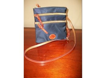 Dooney & Bourke Dark Blue Handbag - VERY Unusual Nylon Bag (Looks New)
