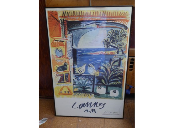 Vintage Picasso 'Cannes AM' Travel Poster