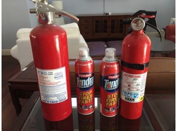 Four Fire Extinguishers