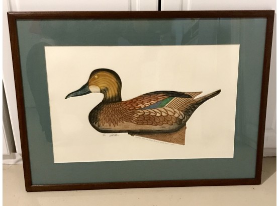 Framed Pencil Drawing Of A Duck