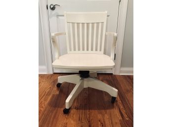 White Rolling Desk Chair