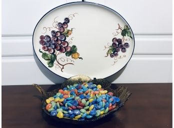 Platter And Leaf Bowl