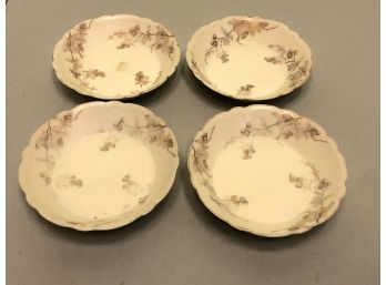 Set Of 4 Limoges Porcelain Plates
