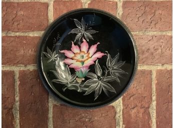 Black Floral Marcella China Plate