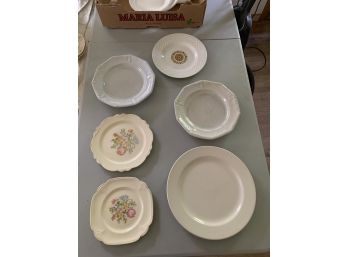 Lot Of Assorted Milk Glass Plates