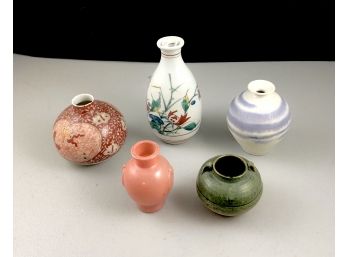 Lot Of 5 Vintage Ceramic And Porcelain Vases