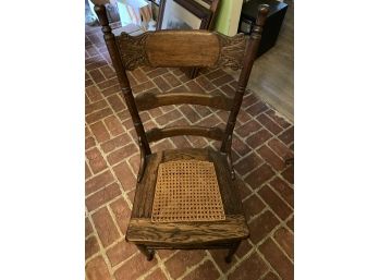 Lovely Wooden Wicker Reading Chair