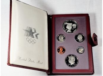 First Year...1983 Leather Bound  First Prestige Proof Set(silver Dollar)