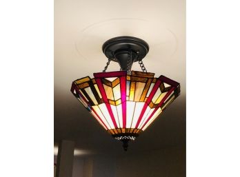 Pair Of Mission Style Ceiling Lamps