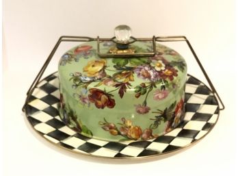 Mackenzie Childs Cake Plate, Cover, And Carrier