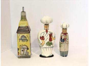 French Figures Condiment Set